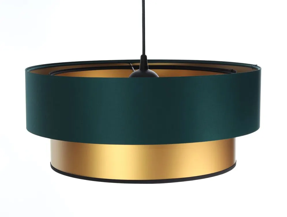 Lampa wisząca DOUBLE GREEN 50 zielona/złota do sypialni | MIRAT. w stylu kolekcja