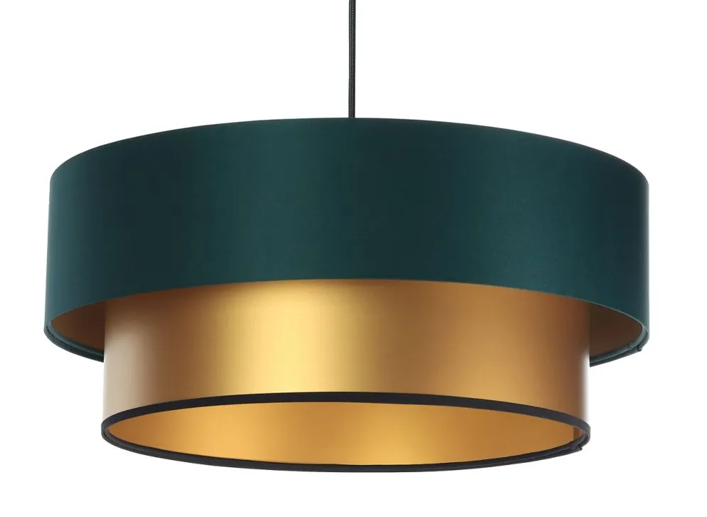 Lampa wisząca DOUBLE GREEN 40 zielona/złota w stylu glamour | MIRAT. w stylu kolekcja