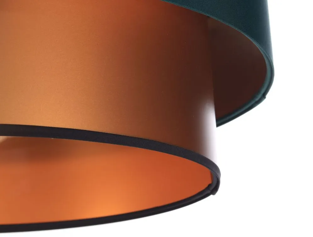 Lampa wisząca DOUBLE GREEN 50 zielona/miedziana polskiej produkcji | MIRAT. w stylu kolekcja