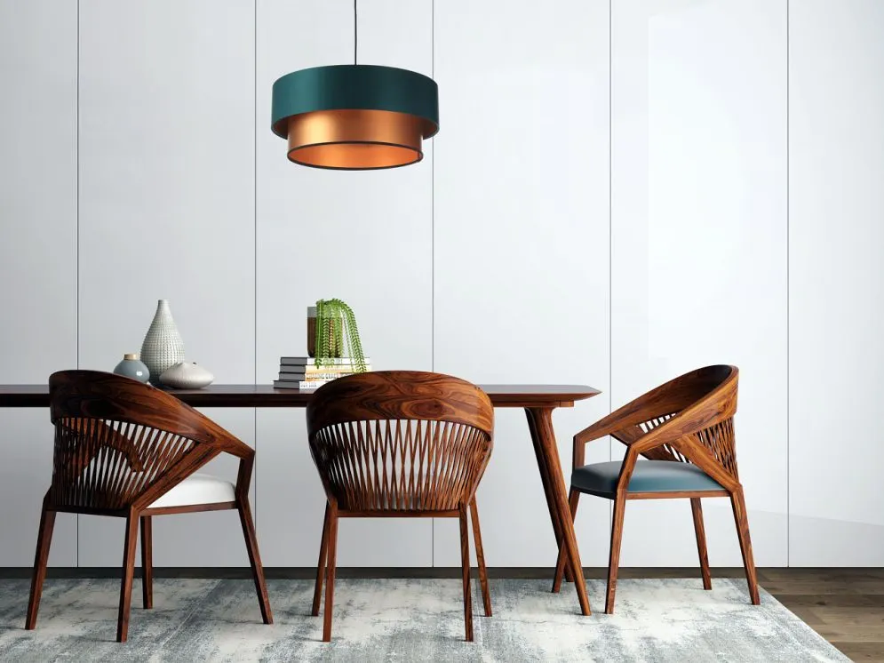 Lampa wisząca DOUBLE GREEN 50 zielona/miedziana polskiej produkcji | MIRAT. w stylu kolekcja