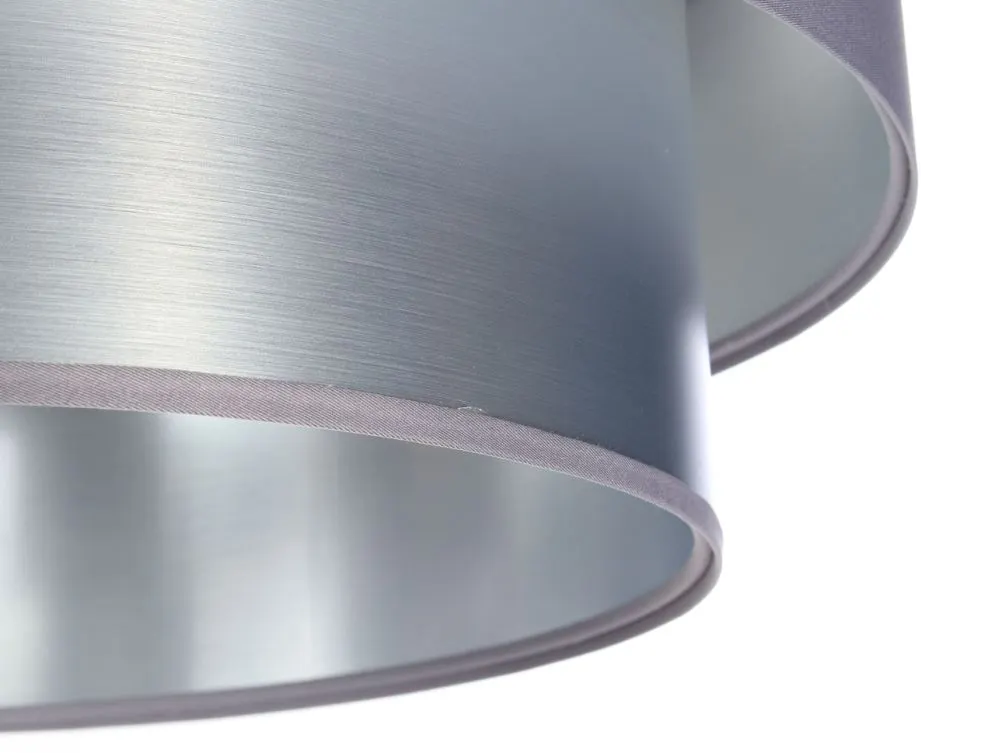 Lampa wisząca DOUBLE GRAY 50 szara/srebrna ręcznie robiona polska | MIRAT. w stylu  kolekcja