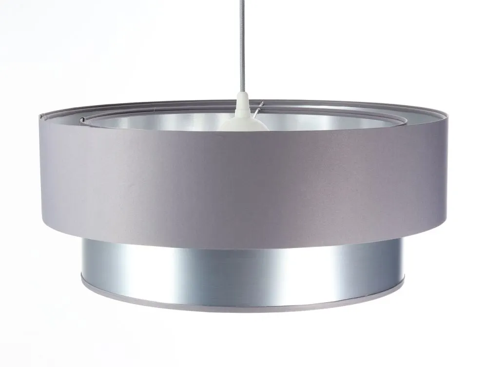 Lampa wisząca DOUBLE GRAY 60 szara/srebrna do przedpokoju | MIRAT. w stylu kolekcja
