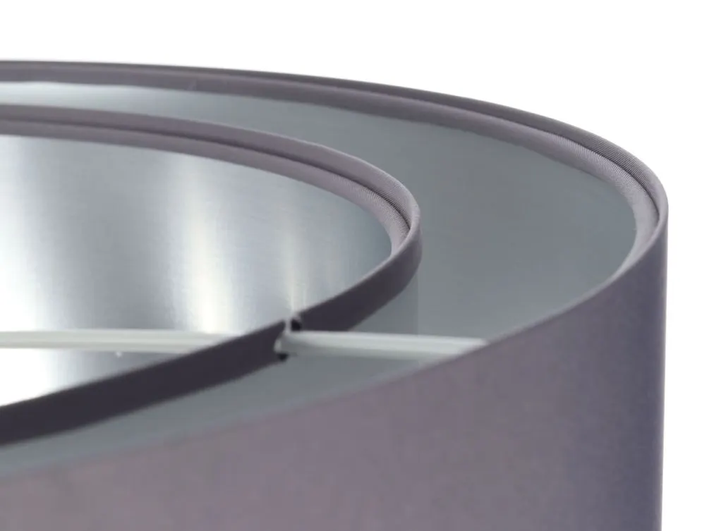 Lampa wisząca DOUBLE GRAY 40 szara/srebrna elegancka na 1 żarówkę | MIRAT. w stylu kolekcja