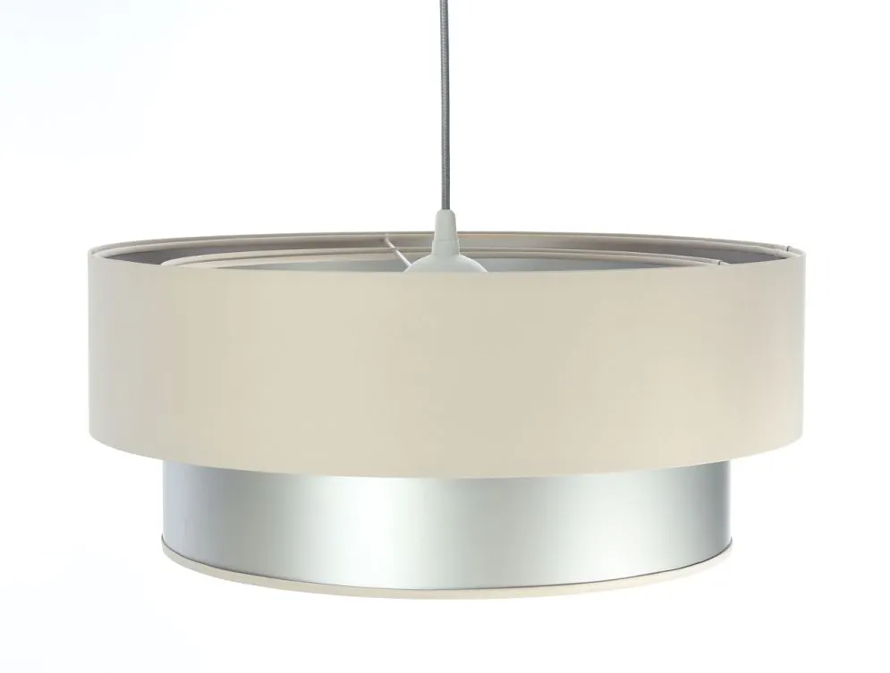 Lampa wisząca DOUBLE CREAM 50 kremowa/srebrna dwukolorowa ręcznie robiona | MIRAT. w stylu kolekcja