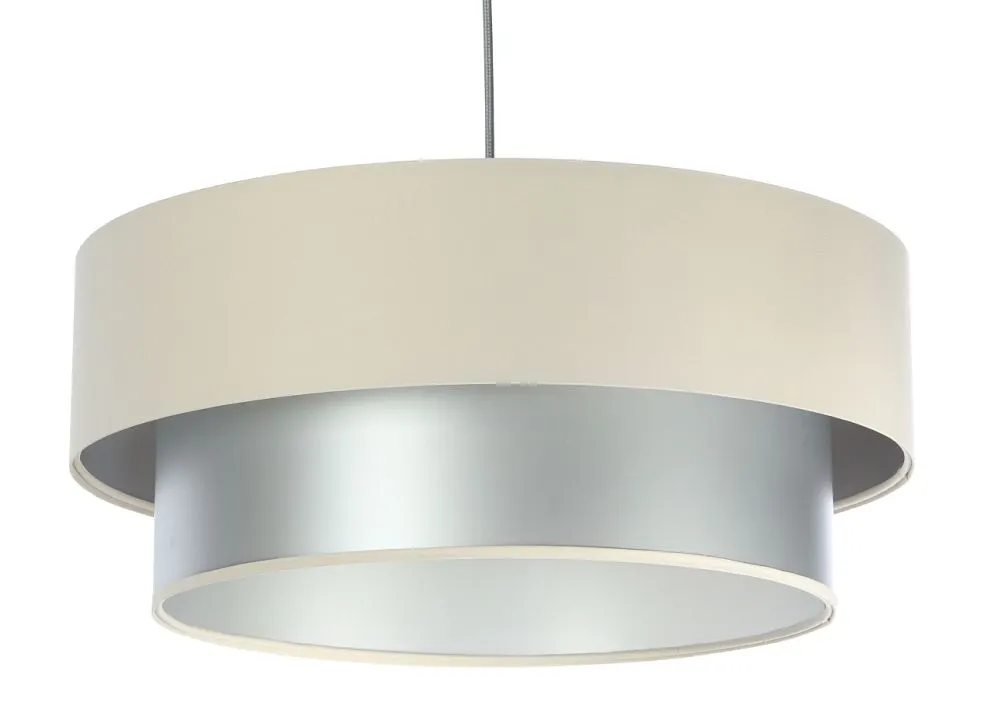 Lampa wisząca DOUBLE CREAM 40 kremowa/srebrna elegancka nowoczesna | MIRAT. w stylu kolekcja