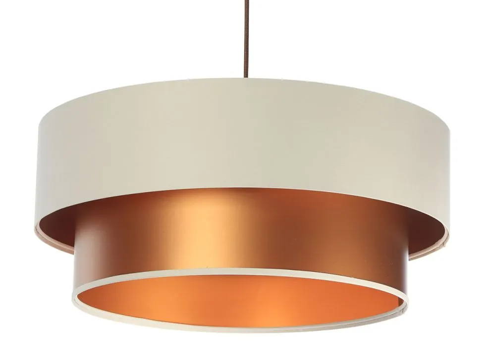 Lampa wisząca DOUBLE CREAM 50 kremowa/miedziana dwukolorowa polskiej produkcji | MIRAT. w stylu  kolekcja