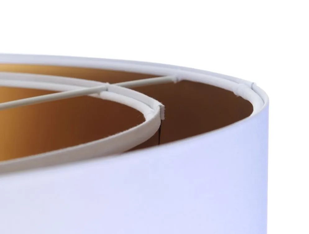 Lampa wisząca DOUBLE WHITE 50 biała/złota w stylu glamour | MIRAT.