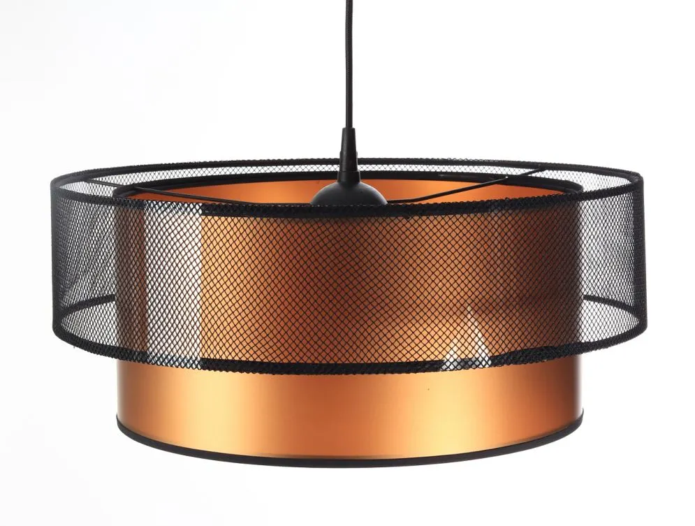 Lampa wisząca DOUBLE NET 60 miedziana nad stół do jadalni | MIRAT.