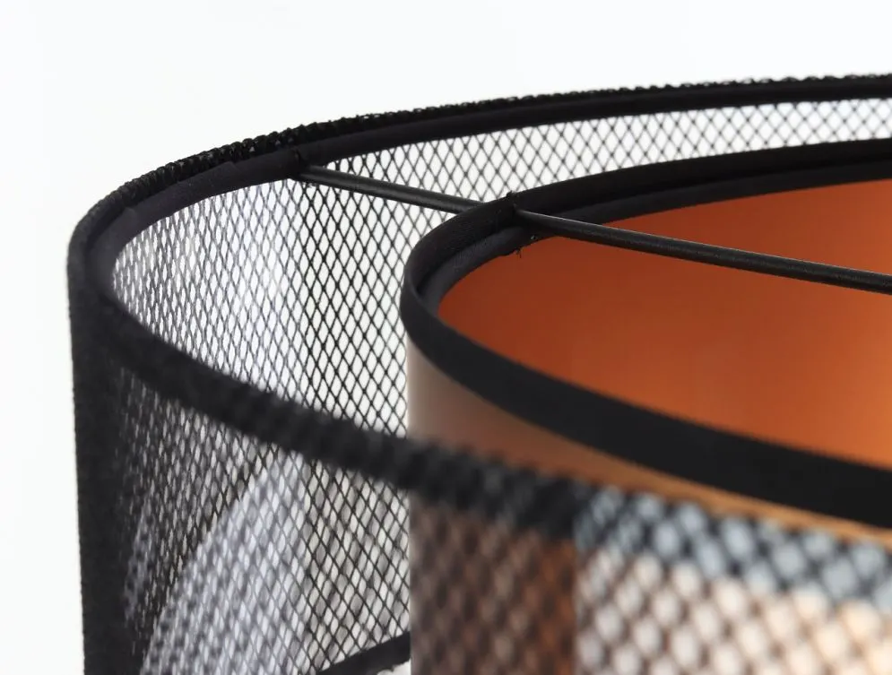 Lampa wisząca DOUBLE NET 60 miedziana nad stół do jadalni | MIRAT.
