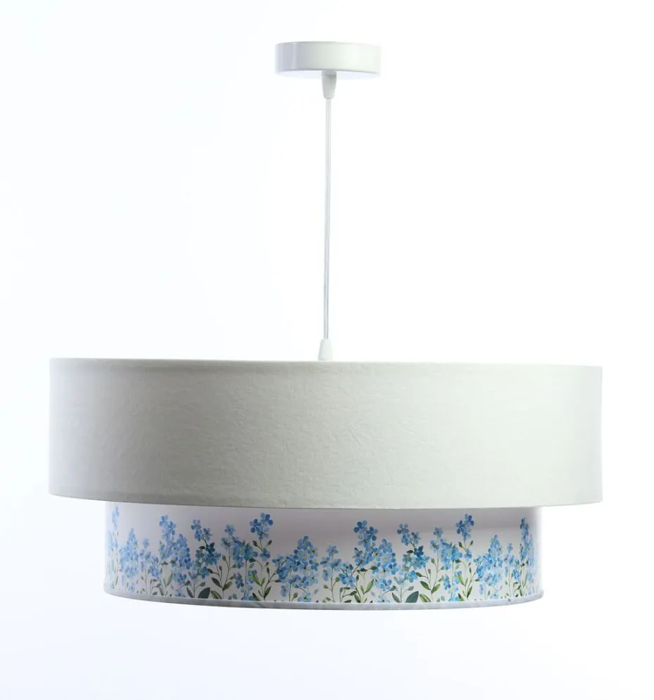Lampa wisząca DOUBLE FLOWER 60 biała ręcznie robiona | MIRAT.