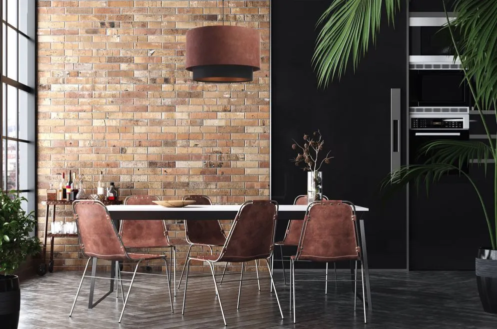 Lampa wisząca DOUBLE ZAMSZ 50 bordowa/czarna w kształcie walca | MIRAT.
