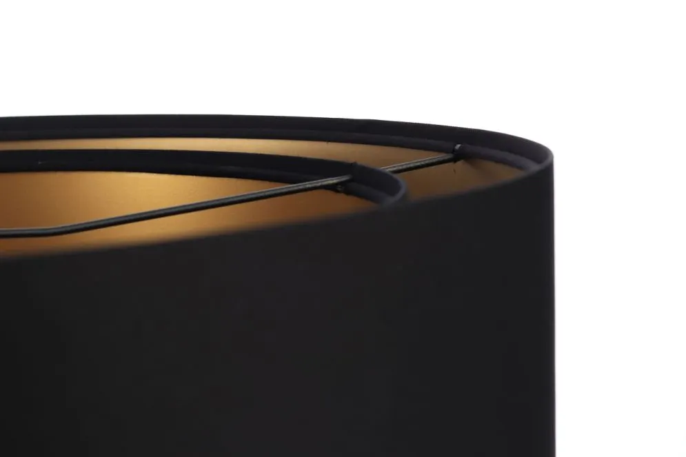 Lampa wisząca DOUBLE ELEGANT 50 czarna/złota polskiej produkcji | MIRAT.