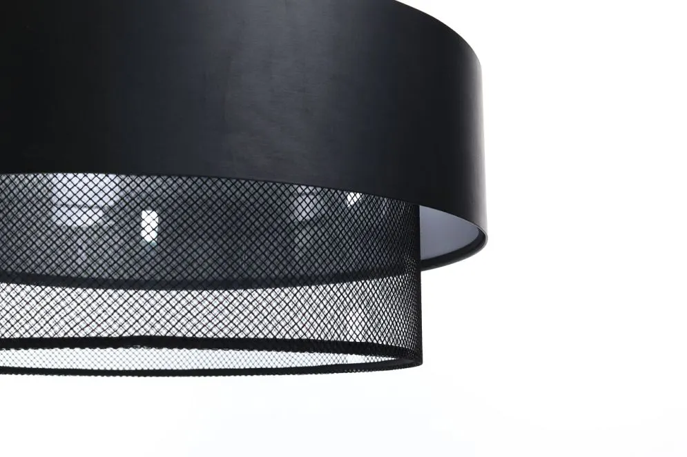 Lampa wisząca DOUBLE NET 40 czarna w stylu industrialnym | MIRAT.