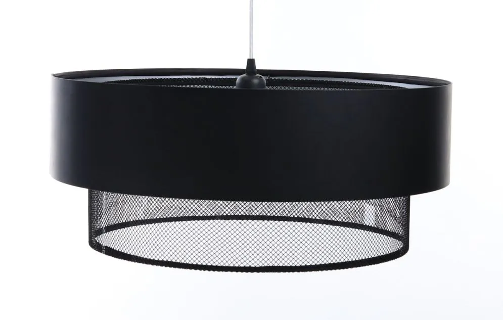 Lampa wisząca DOUBLE NET 40 czarna w stylu industrialnym | MIRAT.