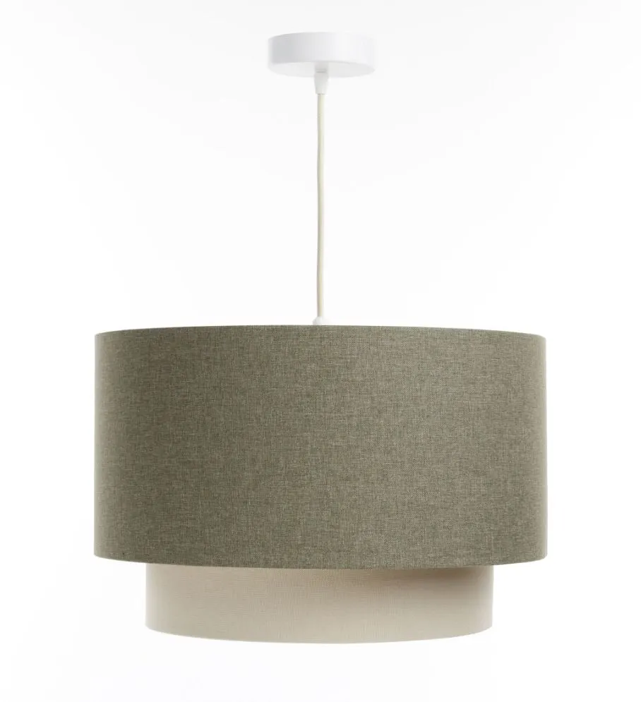 Lampa wisząca ERUTAN DOUBLE 40 zielona/kremowa w stylu boho I sklep meblowy MIRAT.