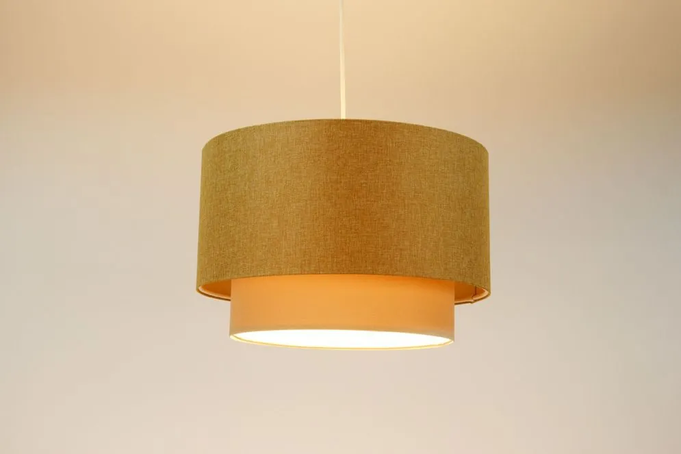 Lampa wisząca ERUTAN DOUBLE 50 żółta/kremowa do sypialni I sklep meblowy MIRAT.