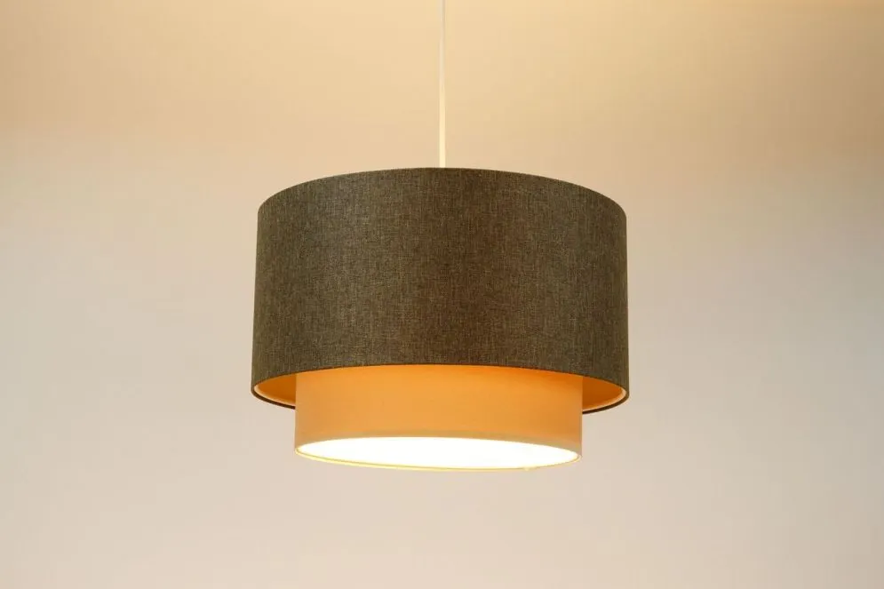 Lampa wisząca ERUTAN DOUBLE 60 szara/kremowa w stylu boho I sklep meblowy MIRAT.