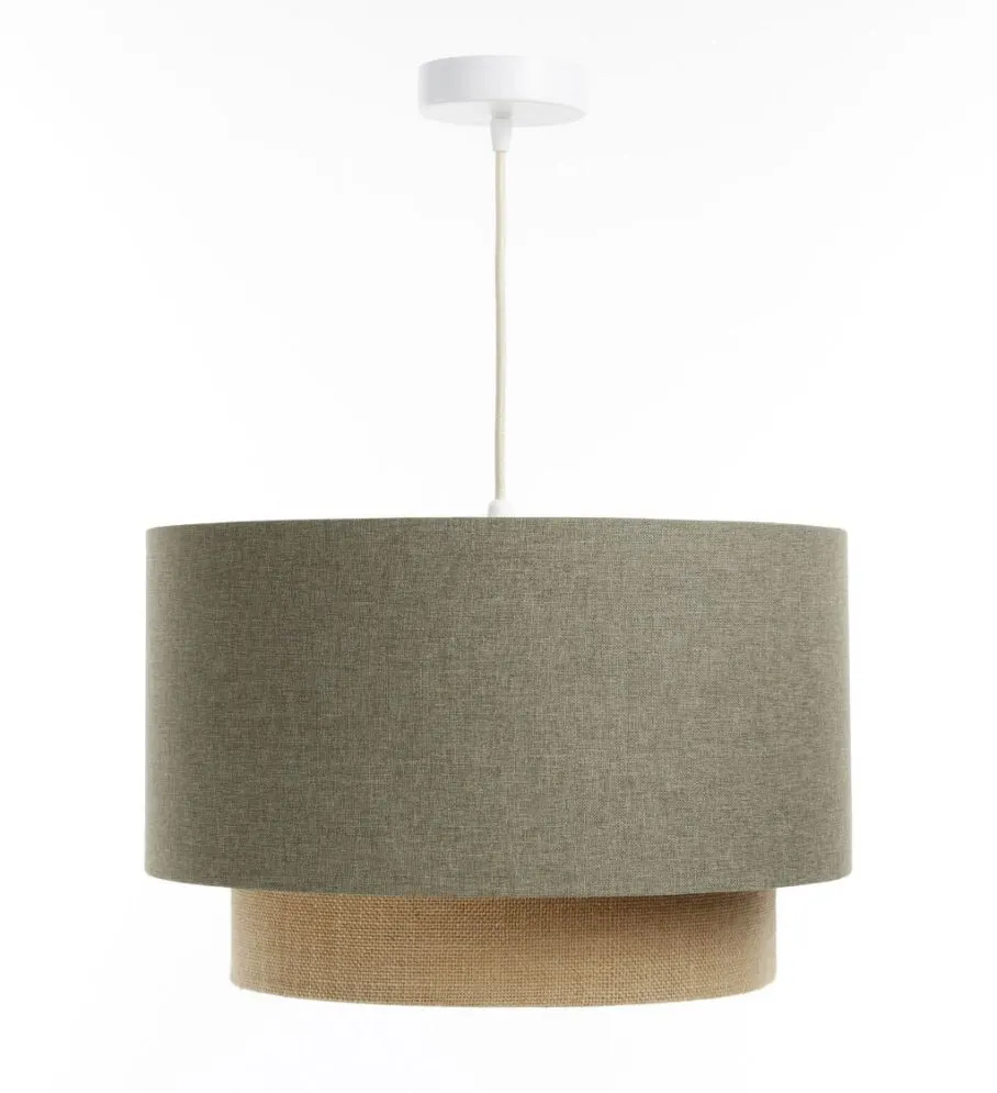 Lampa wisząca ERUTAN DOUBLE 40 zielona/beżowa z podwójnym abażurem I sklep meblowy MIRAT.