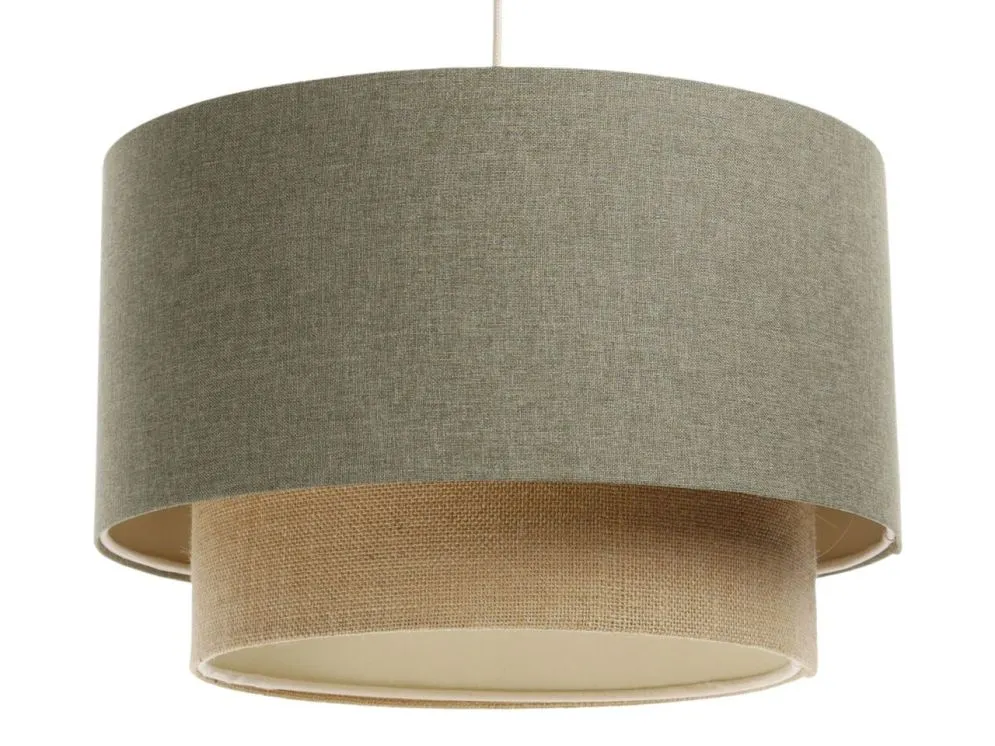 Lampa wisząca ERUTAN DOUBLE 50 zielona/beżowa nad stół I sklep meblowy MIRAT.