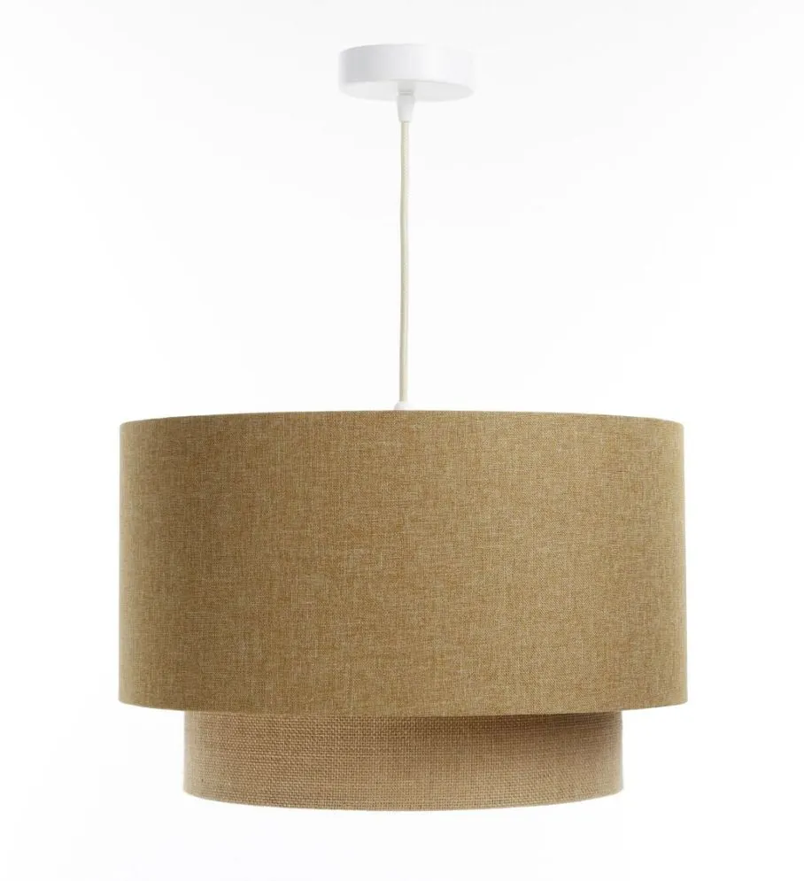 Lampa wisząca ERUTAN DOUBLE 40 żółta/beżowa nowoczesna I sklep meblowy MIRAT.