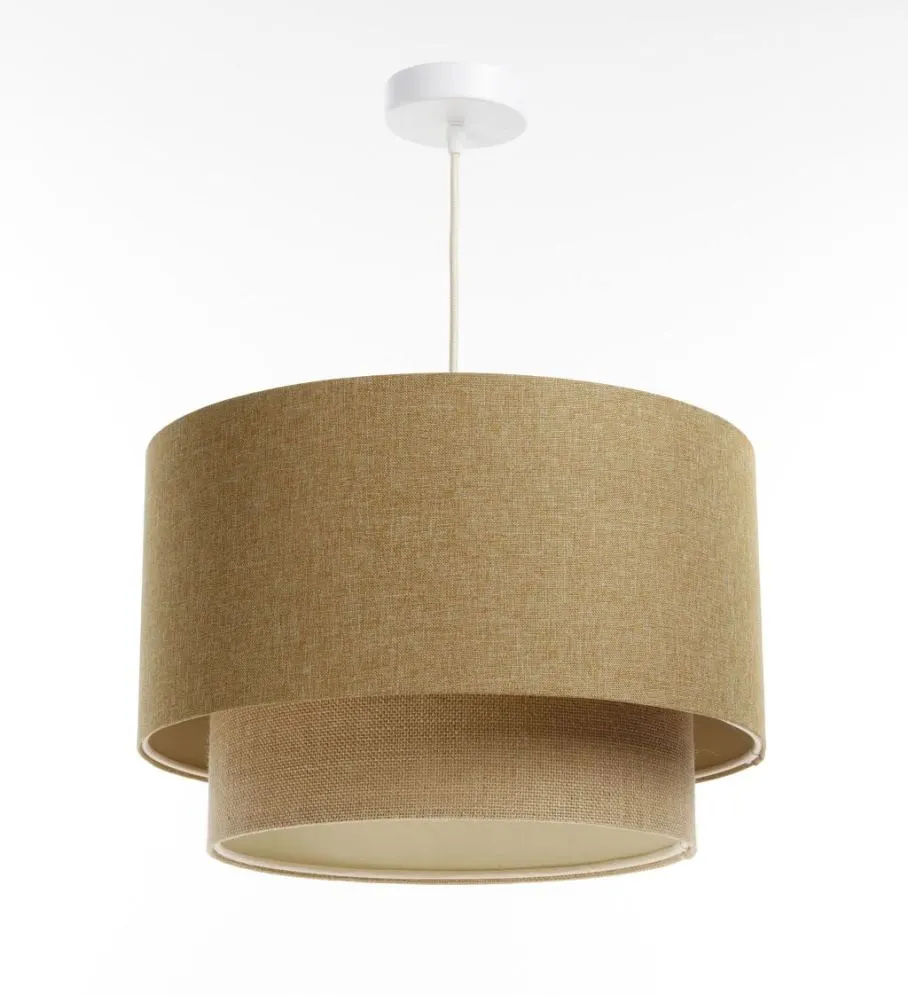 Lampa wisząca ERUTAN DOUBLE 40 żółta/beżowa nowoczesna I sklep meblowy MIRAT.