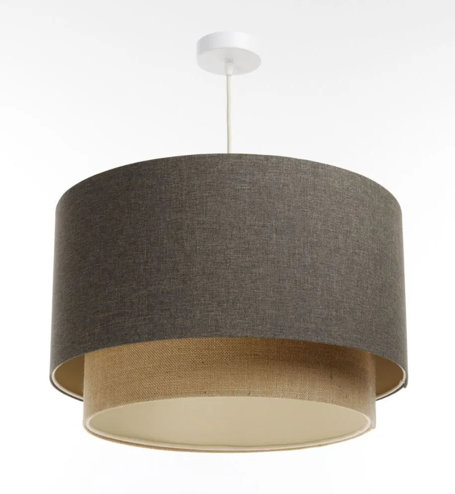 Lampa wisząca ERUTAN DOUBLE 40 szara/beżowa polskiej produkcji I sklep meblowy MIRAT.