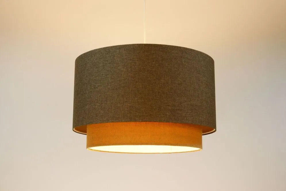 Lampa wisząca ERUTAN DOUBLE 40 szara/beżowa polskiej produkcji I sklep meblowy MIRAT.