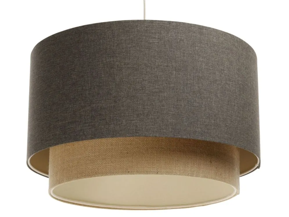 Lampa wisząca ERUTAN DOUBLE 40 szara/beżowa polskiej produkcji I sklep meblowy MIRAT.