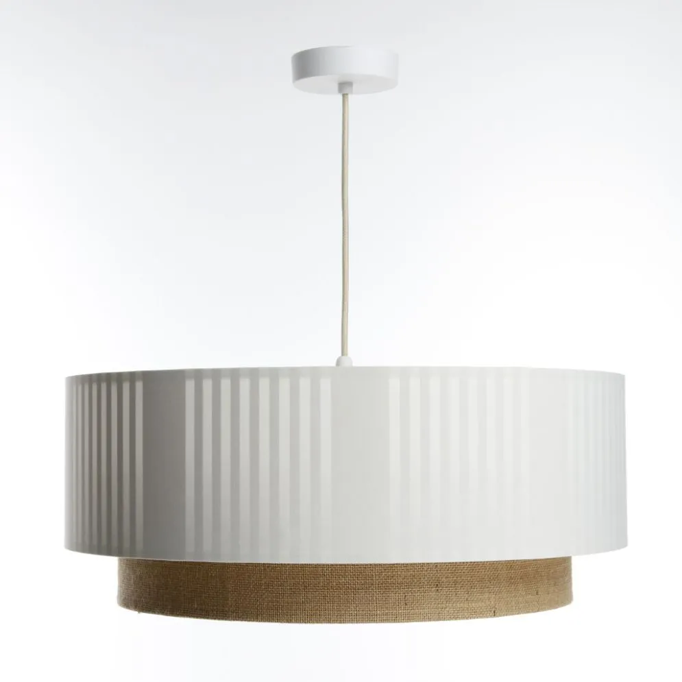 Lampa wisząca DUO LAMI LINE 50x20 biała/jutowa boho I sklep meblowy MIRAT.