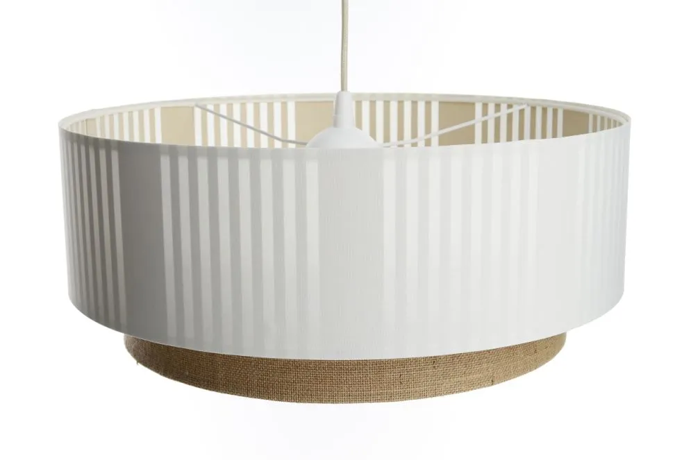 Lampa wisząca DUO LAMI LINE 50x20 biała/jutowa boho I sklep meblowy MIRAT.