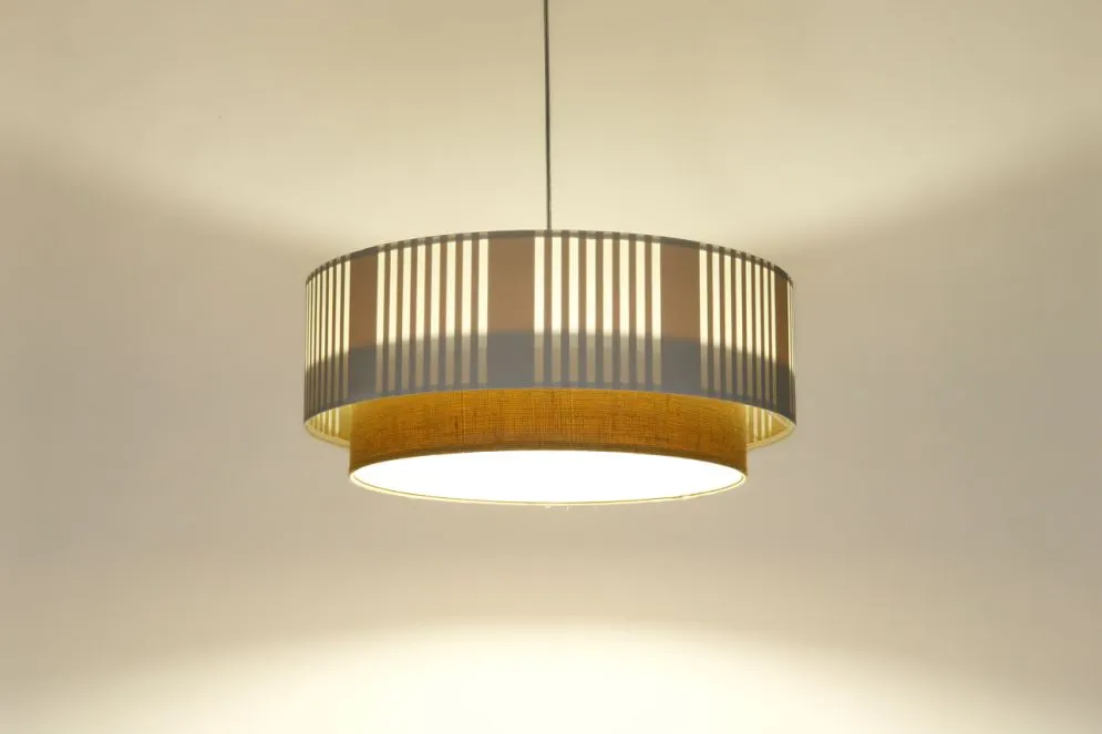 Lampa wisząca DUO LAMI LINE 60x25 biała/jutowa I sklep meblowy MIRAT.