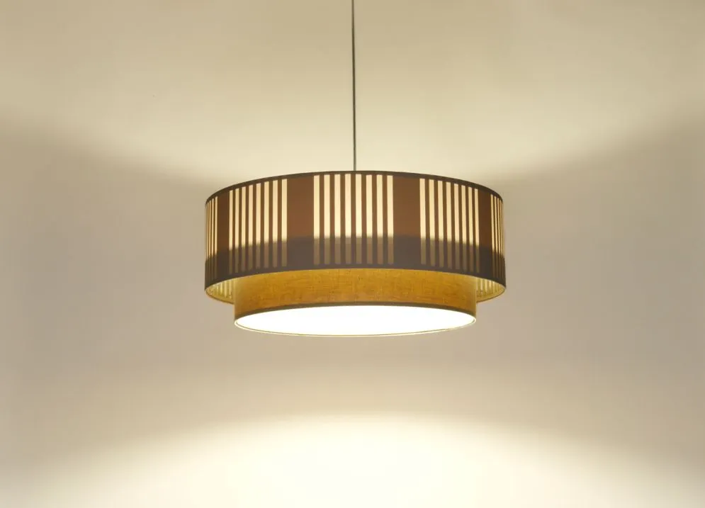 Lampa wisząca DUO LAMI LINE 50x20 kremowa/beżowa do sypialni I sklep meblowy MIRAT.