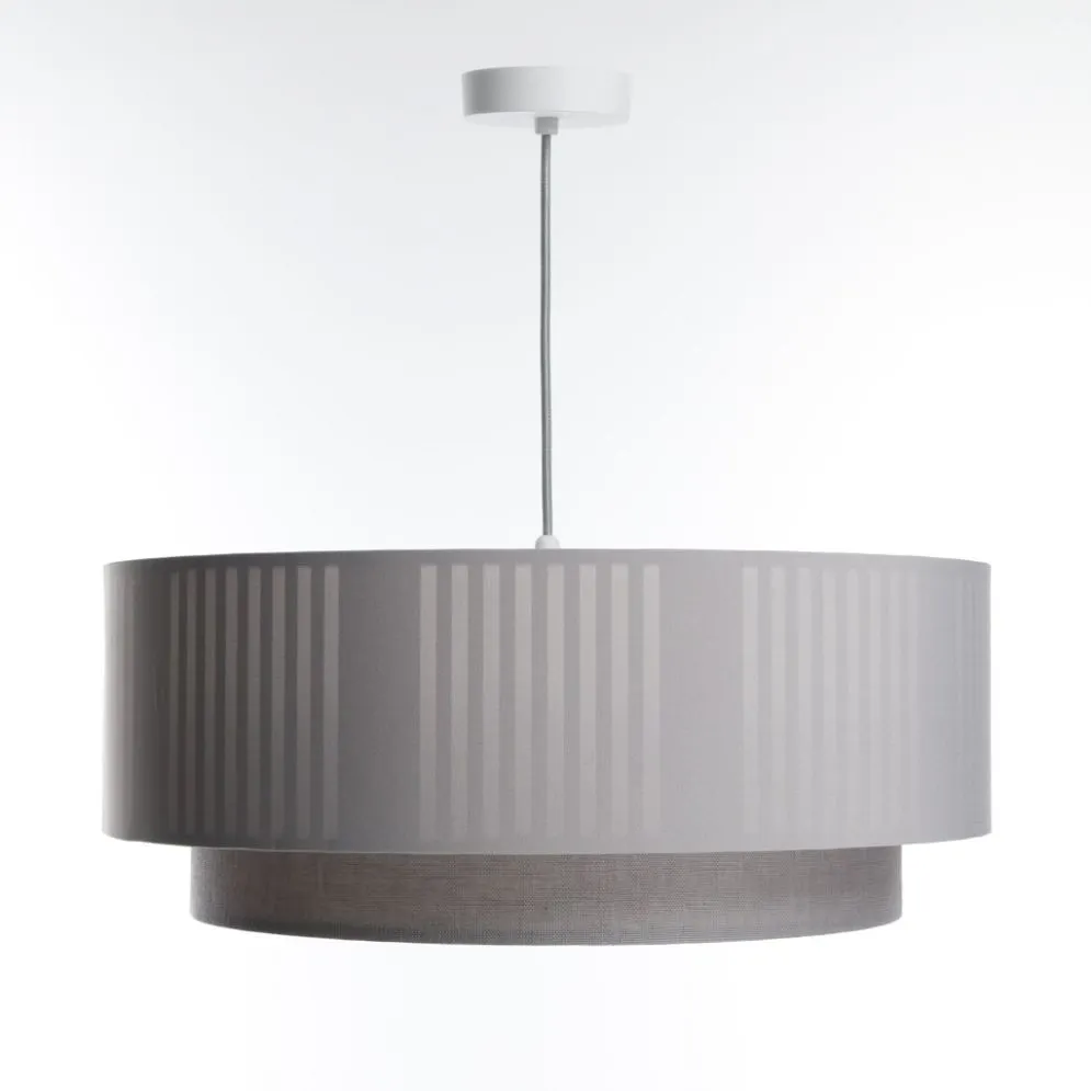Lampa wisząca DUO LAMI LINE 60x25 szara z podwójnym abażurem I sklep meblowy MIRAT.