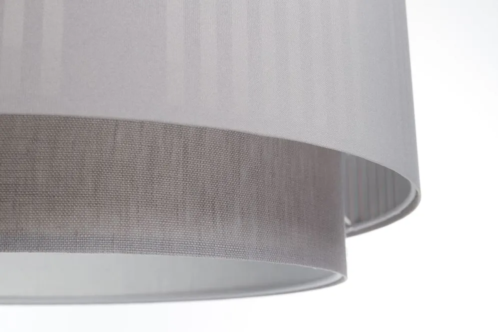 Lampa wisząca DUO LAMI LINE 60x25 szara z podwójnym abażurem I sklep meblowy MIRAT.