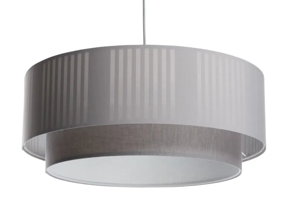 Lampa wisząca DUO LAMI LINE 60x25 szara z podwójnym abażurem I sklep meblowy MIRAT.