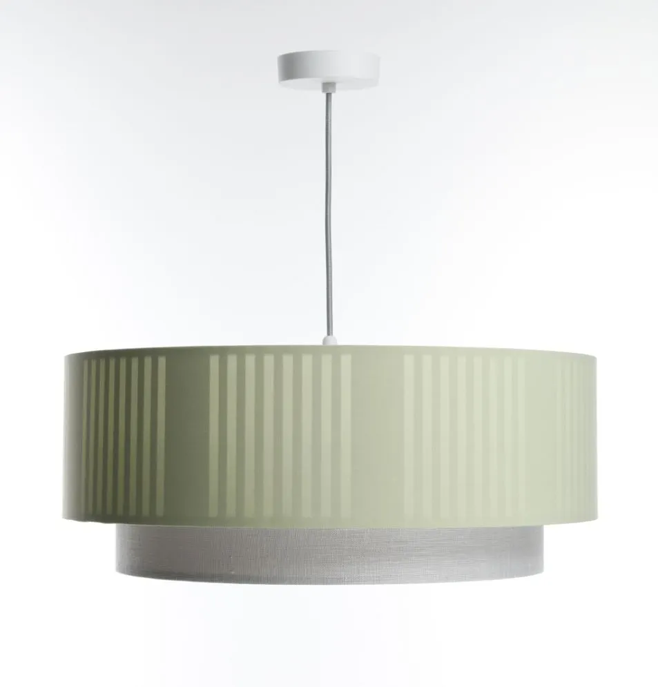 Lampa wisząca DUO LAMI LINE 40x16 zielona/kremowa boho I sklep meblowy MIRAT.