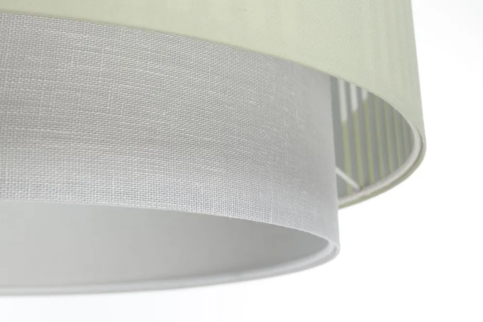 Lampa wisząca DUO LAMI LINE 60x25 zielona/kremowa pojedyncza I sklep meblowy MIRAT.