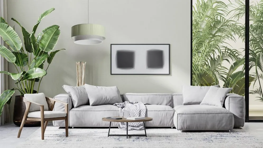 Lampa wisząca DUO LAMI LINE 60x25 zielona/kremowa pojedyncza I sklep meblowy MIRAT.