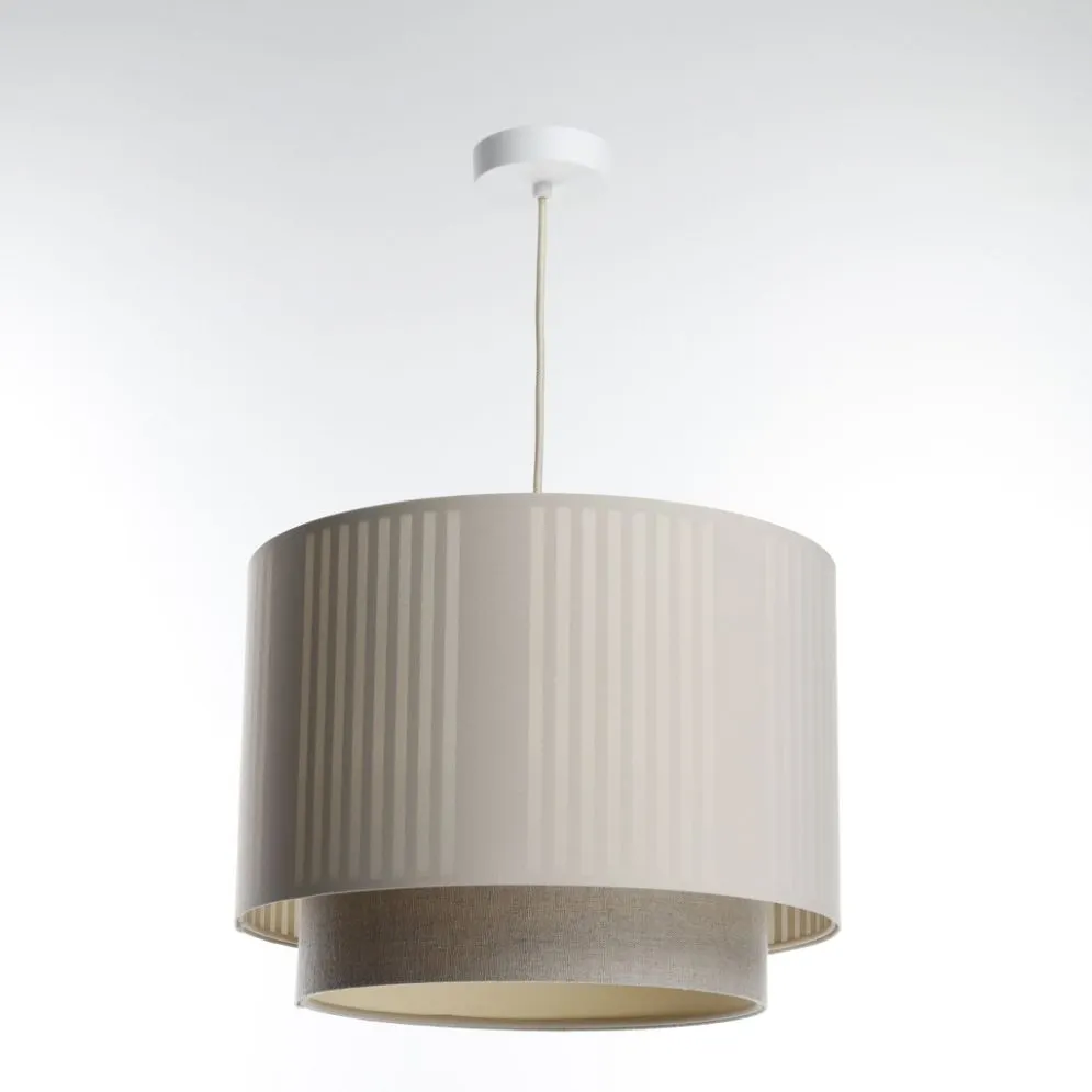 Lampa wisząca DUO LAMI LINE 40 kremowa/beżowa w stylu boho I sklep meblowy MIRAT.