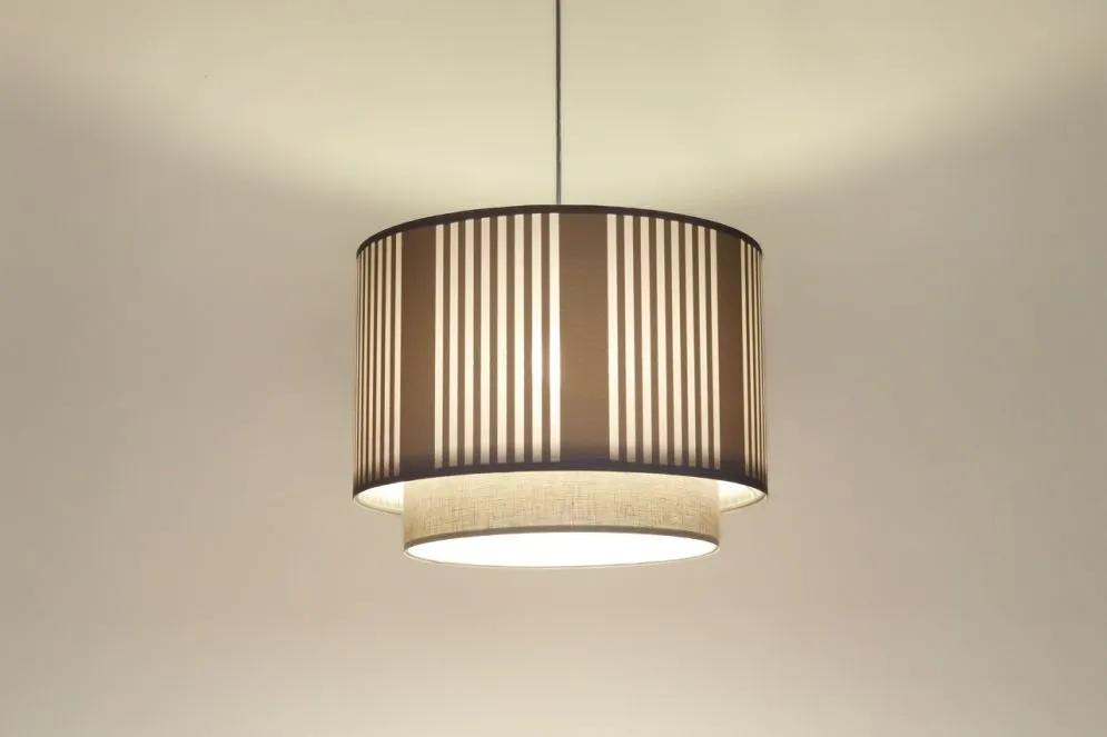 Lampa wisząca DUO LAMI LINE 40 kremowa/beżowa w stylu boho I sklep meblowy MIRAT.