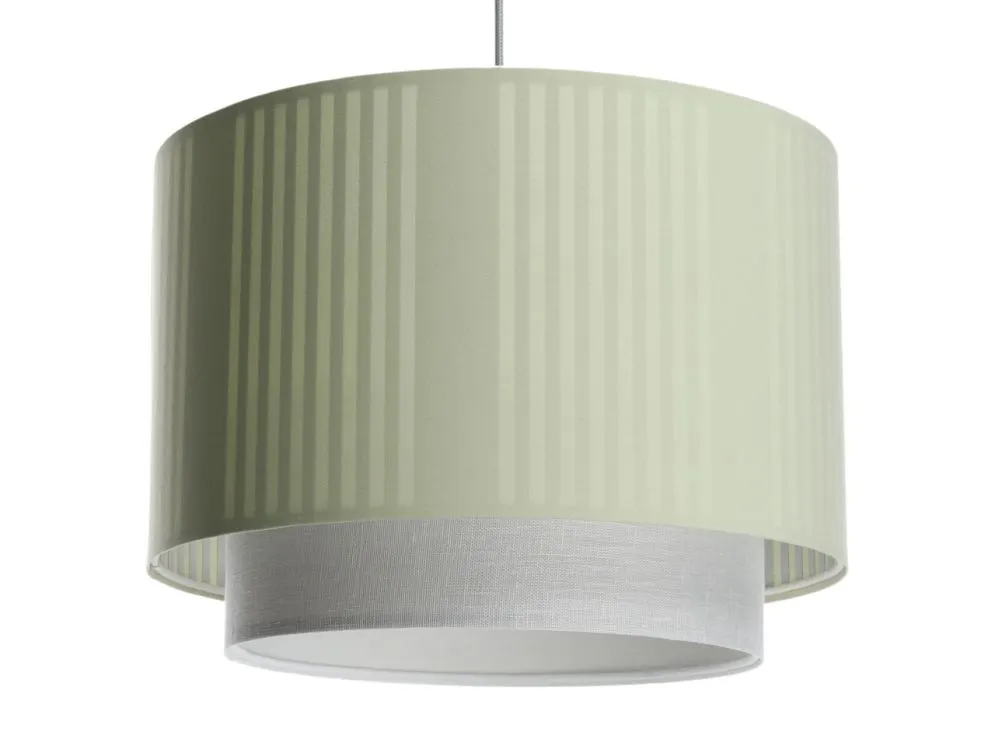 Lampa wisząca DUO LAMI LINE 60 zielona/kremowa lniana I sklep meblowy MIRAT.