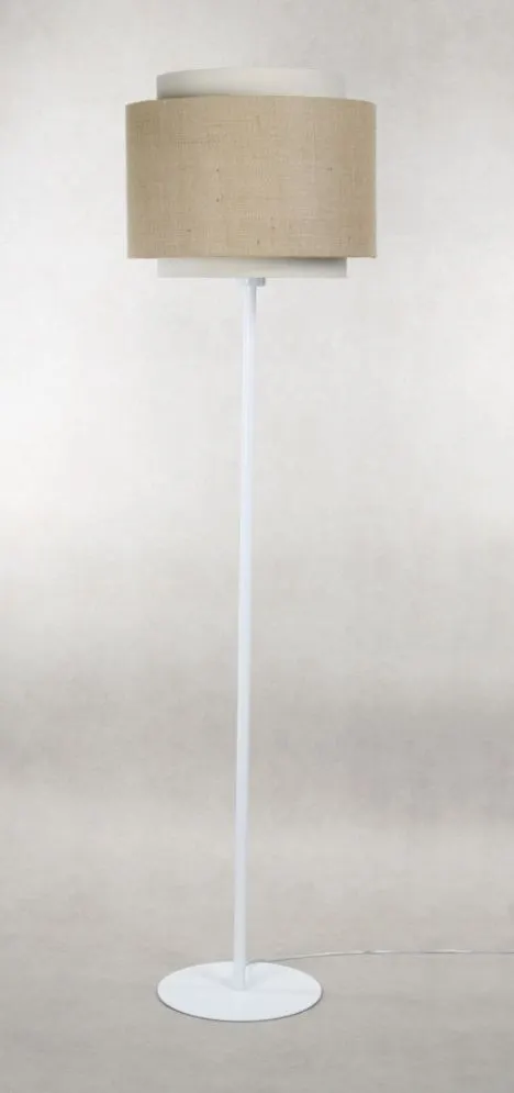 Lampa stojąca ASU II beżowa/biała boho I sklep meblowy MIRAT.