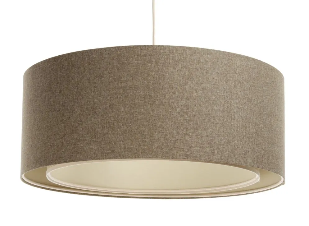 Lampa wisząca ERUTAN DOUBLE 40 brązowa w kształcie walca I sklep meblowy MIRAT.