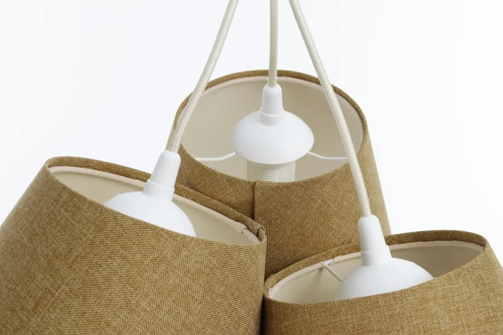 Lampa wisząca ENTURO TRIO żółta w kształcie strożka I sklep meblowy MIRAT.