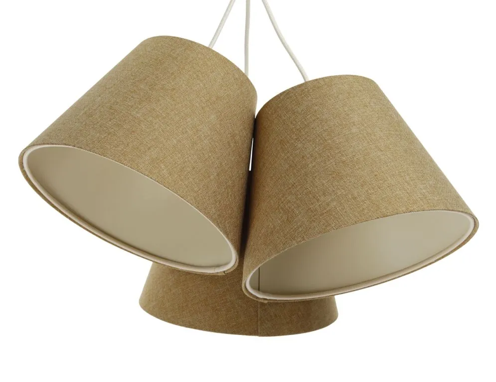 Lampa wisząca ENTURO TRIO żółta w kształcie strożka I sklep meblowy MIRAT.