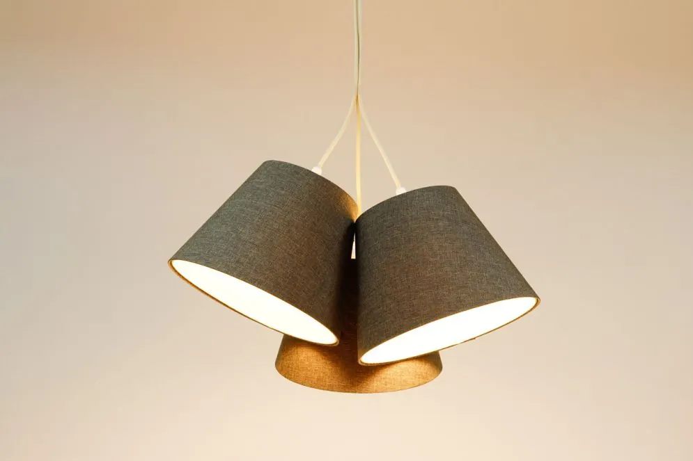 Lampa wisząca ENTURO TRIO szara ręcznie robiona I sklep meblowy MIRAT.