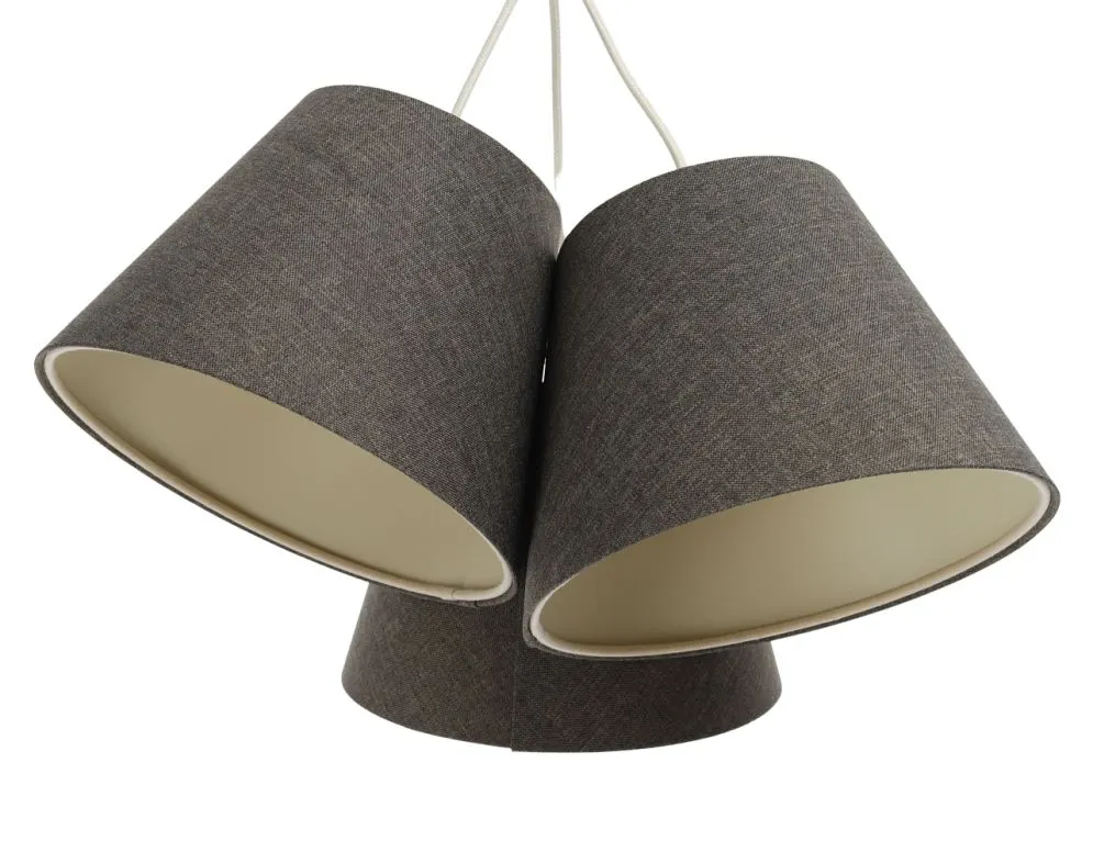 Lampa wisząca ENTURO TRIO szara ręcznie robiona I sklep meblowy MIRAT.