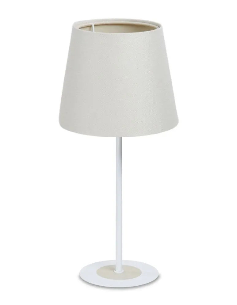Lampa stołowa ENTURO kremowa na stolik nocny I sklep meblowy MIRAT.