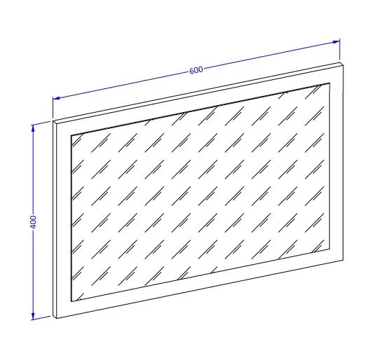 Lustro do przedpokoju CROSS 40x60cm congo wiszące I sklep meblowy MIRAT. kolekcja HV-CROSS