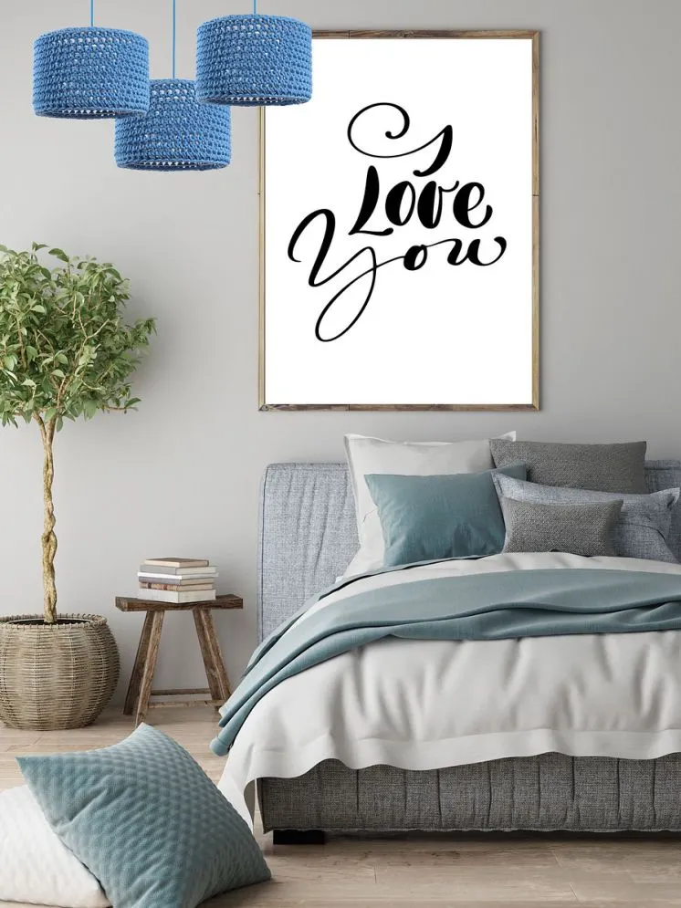 Lampa wisząca COTTON 25 niebieska kolorowa | MIRAT. w stylu kolekcja